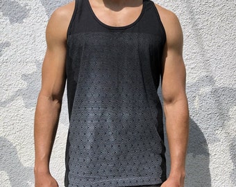 Texture Men&#39;s Tank Top / Sacred Geometry Clothing / Festival + Streetwear