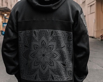 Vitality Technical Jacket / Sacred Geometry Water Resistant Zip-up / Festival + Streetwear Hoodie