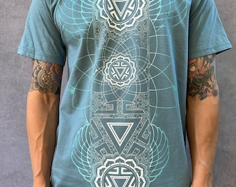 Manipura Chakra Shirt / Sacred Geometry Clothing / Festival + Streetwear