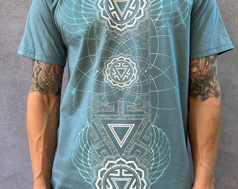 Manipura Chakra Shirt / Sacred Geometry Clothing / Festival + Streetwear