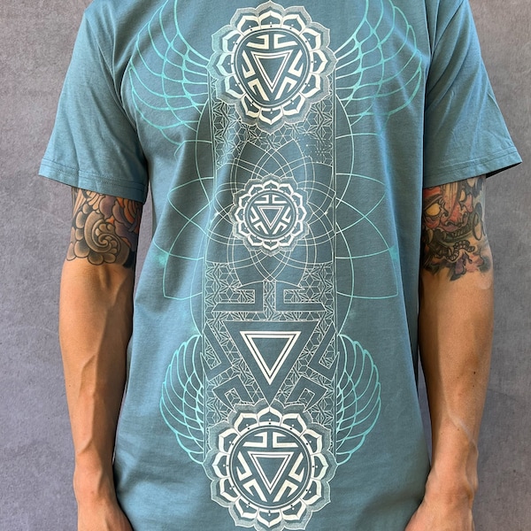 Manipura Chakra Shirt / Sacred Geometry Clothing / Festival + Streetwear