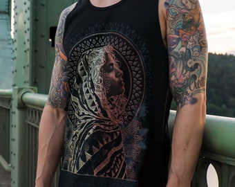 Miles Toland X Rythmatix Tank Top / Festival + Streetwear / Sacred Geometry Clothing