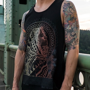 Miles Toland X Rythmatix Tank Top / Festival + Streetwear / Sacred Geometry Clothing