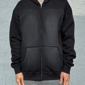 Eternal Series Zip-up Hoodie / Sacred Geometry + Moroccan Design / Festival Clothing + Streetwear