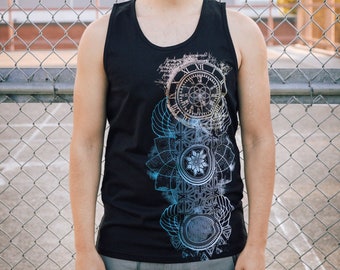 Time Capsule Men's Tank Top / Sacred Geometry Clothing / Festival + Streetwear