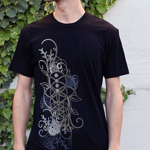 In Bloom Shirt / Unisex Sacred Geometry Clothing / Festival Streetwear image 1