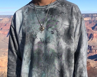 Winter Camo Sweatshirt / Textures on Textures / Sacred Geometry Clothing / Festival + Streetwear