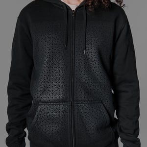 Moletom com zíper da Série Eternal / Geometria Sagrada + Design Marroquino / Roupa para festivais + Moda urbana