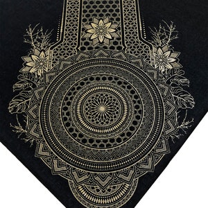 Rythmatix x Cassady Bell Cotton Bandana / Sacred Geometry Clothing / Festival Streetwear image 5