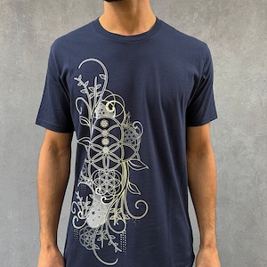 In Bloom Shirt / Unisex Sacred Geometry Clothing / Festival Streetwear image 3