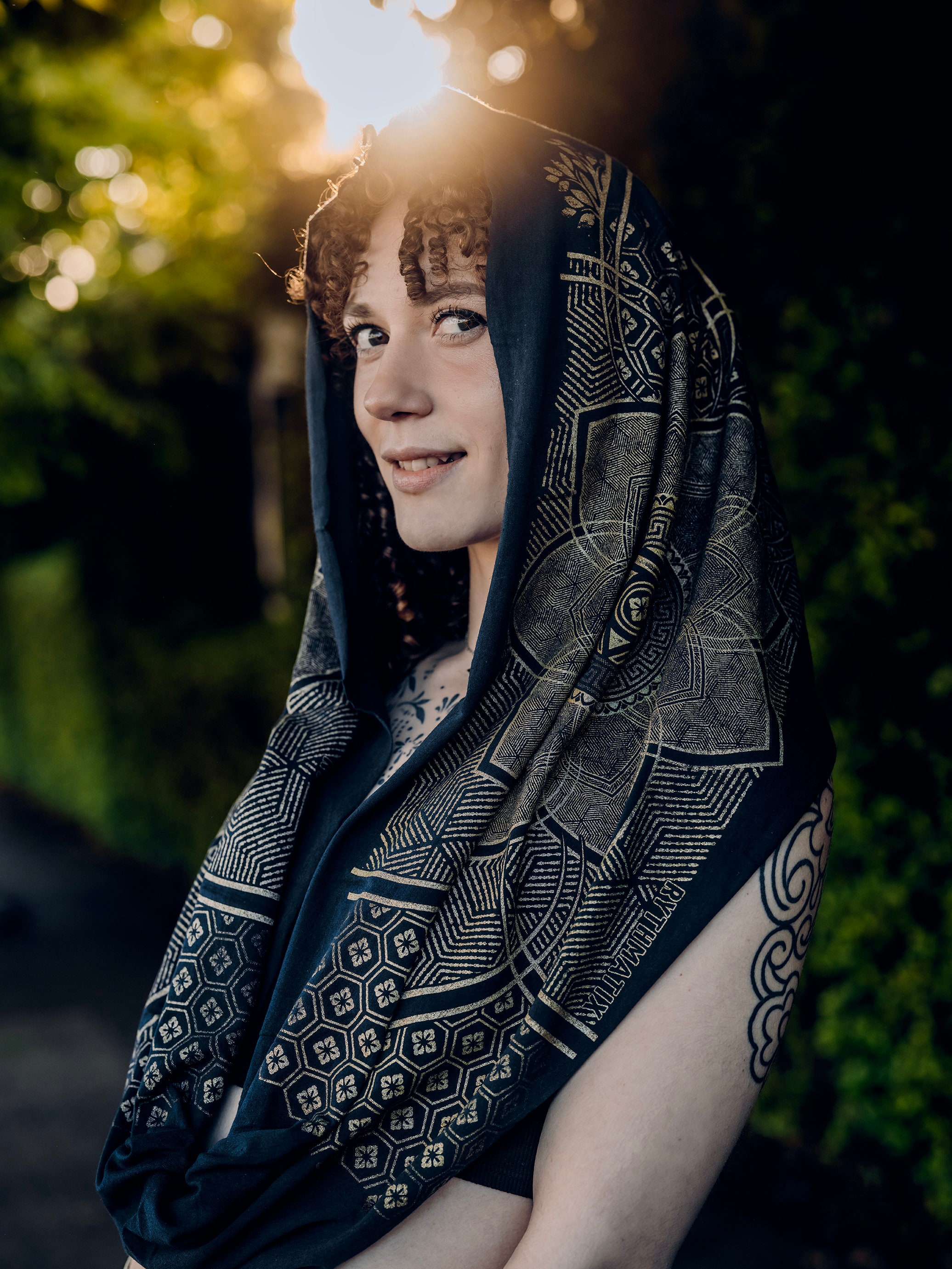 Superbloom Infinity Scarf / Sacred Geometry Festival Clothing