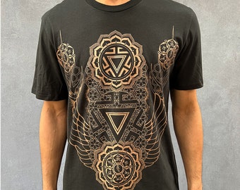 Ascendant Chakra Shirt / Unisex Sacred Geometry Clothing / Festival + Streetwear