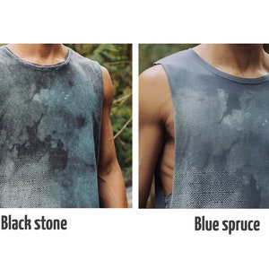 Geometric Color Wash Men's Sleeveless Shirt / Sacred Geometry Clothing / Festival Streetwear image 7