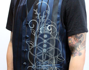 Sacred geometry Clothing - Men's Vest - IN BLOOM - Flower of Life