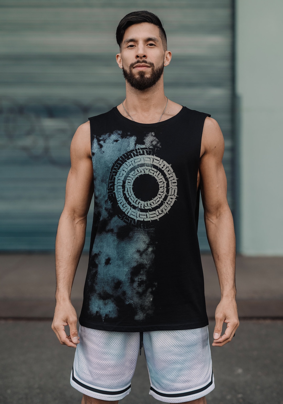 Inscript Sleeveless Shirt / Men's Calligraffiti Tank Top / Streetwear ...