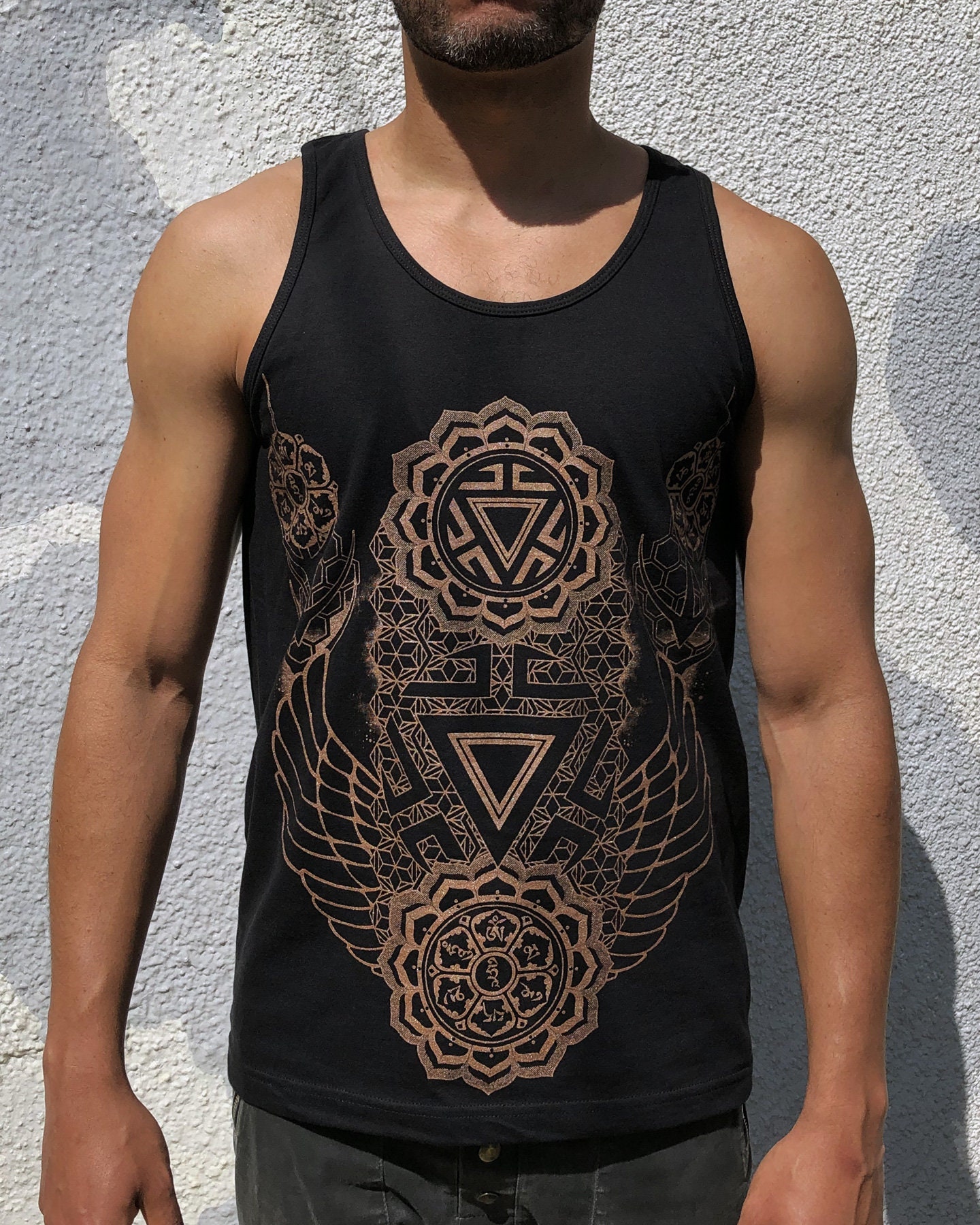 Ascendant Chakra Men's Tank Top / Sacred Geometry Clothing / Festival + Streetwear