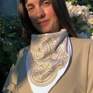 Rythmatix x Cassady Bell Cotton Bandana / Sacred Geometry Clothing / Festival Streetwear image 4