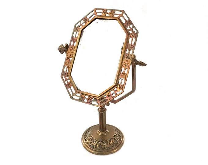 Vintage Brass Vanity Mirror Vintage Victorian Style Vanity Etsy