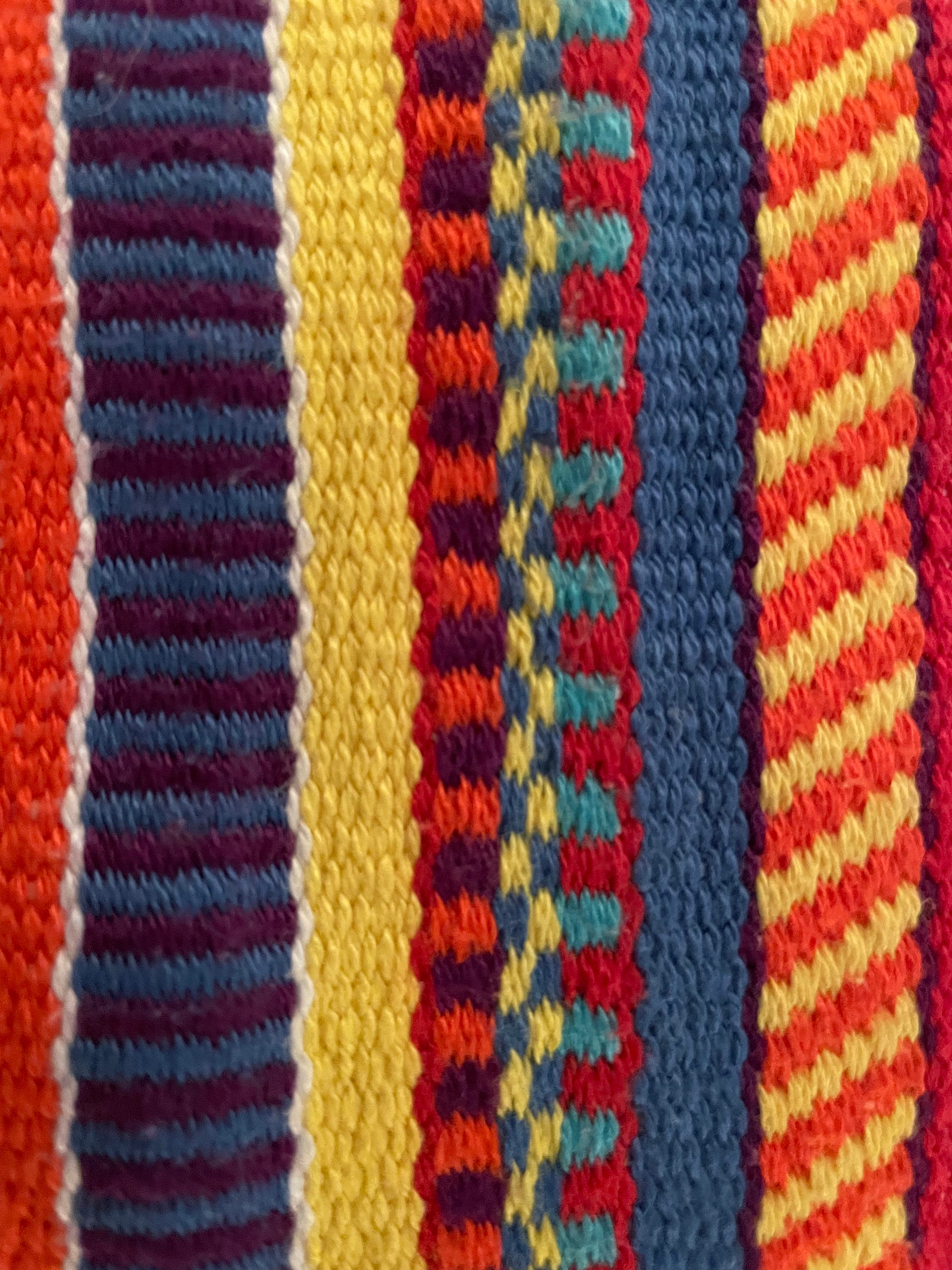 Vtg Suede/Leather Multicolor Boho Aztec Woven Pattern Western Belt Vintage Southwestern Woven Belt - Tribal Belt - Vintage  main image 4