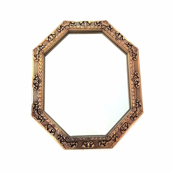 Huge Vintage Gold Octagon Mirror Octagonal Large Gilded