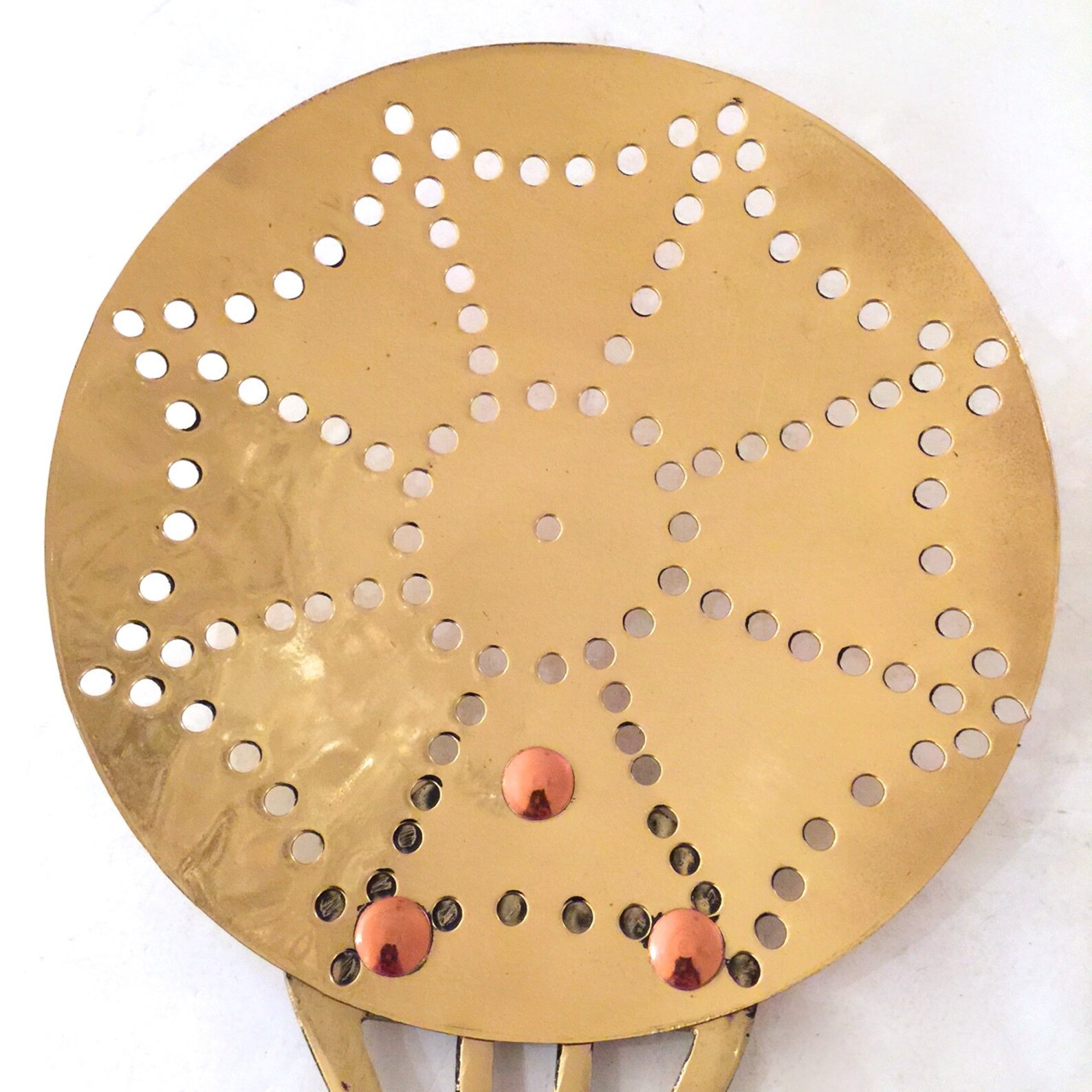 Cuchara de asado de castañas de latón vintage remaches de | Etsy