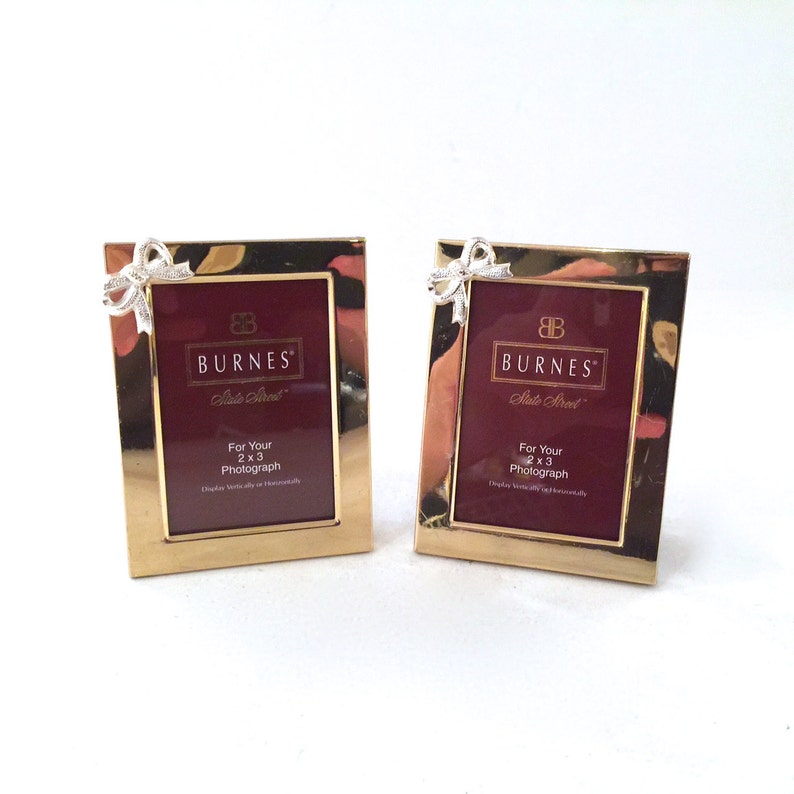 Small Vintage Brass Frames By Burnes State Street Picture School Photo Frame