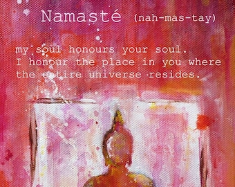 Leinwanddruck "Namaste" 30 x 40 cm