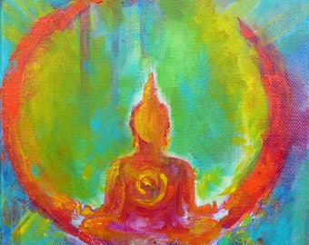 Buddha - "Believe" Print on Canvas 30 x 30 cm