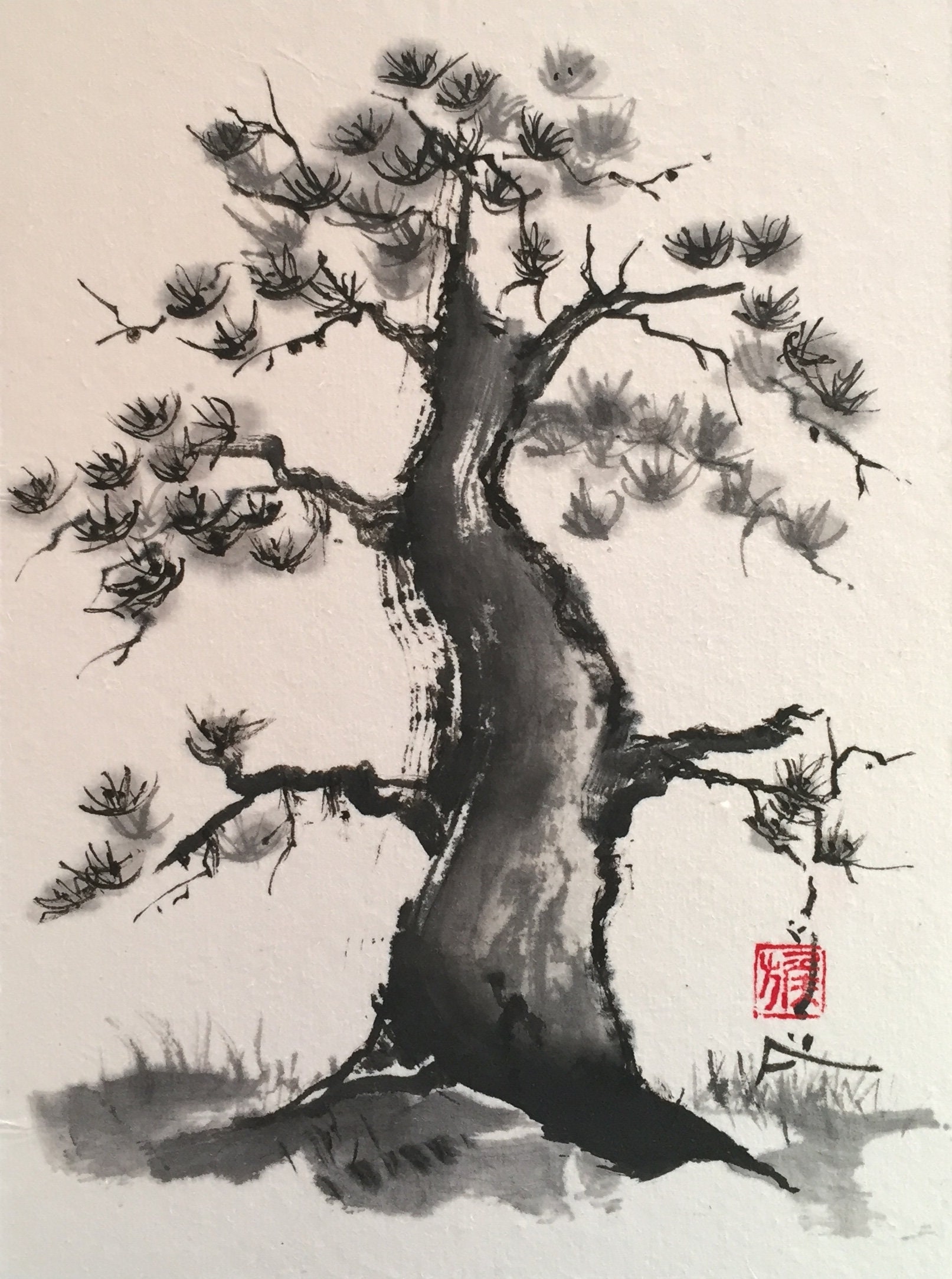 ORIGINAL Sumi E Painting 