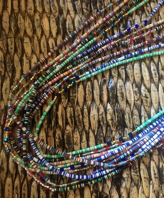 Ghana Waist Beads Tie-On (One size fits most) Ananda Color Collection