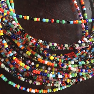 Waist Beads with Clasp....Ready to Ship/ Sizes 22” to 59” Waist Beads/ Removable Waist Beads/ Custom Sized Waist Beads w/ Clasp Closure