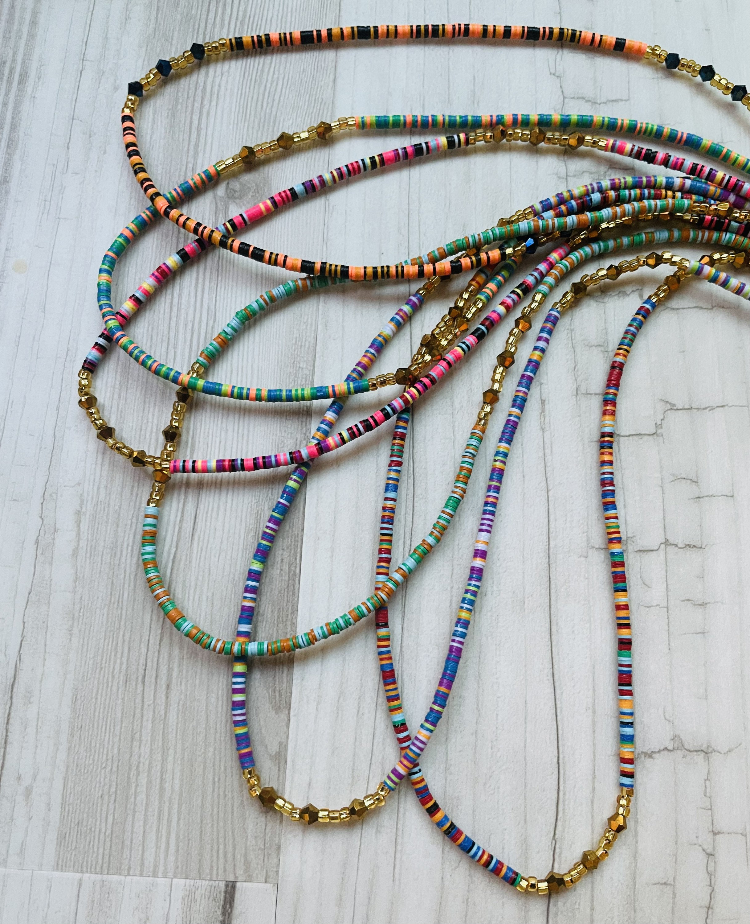 Belly necklace beads deals
