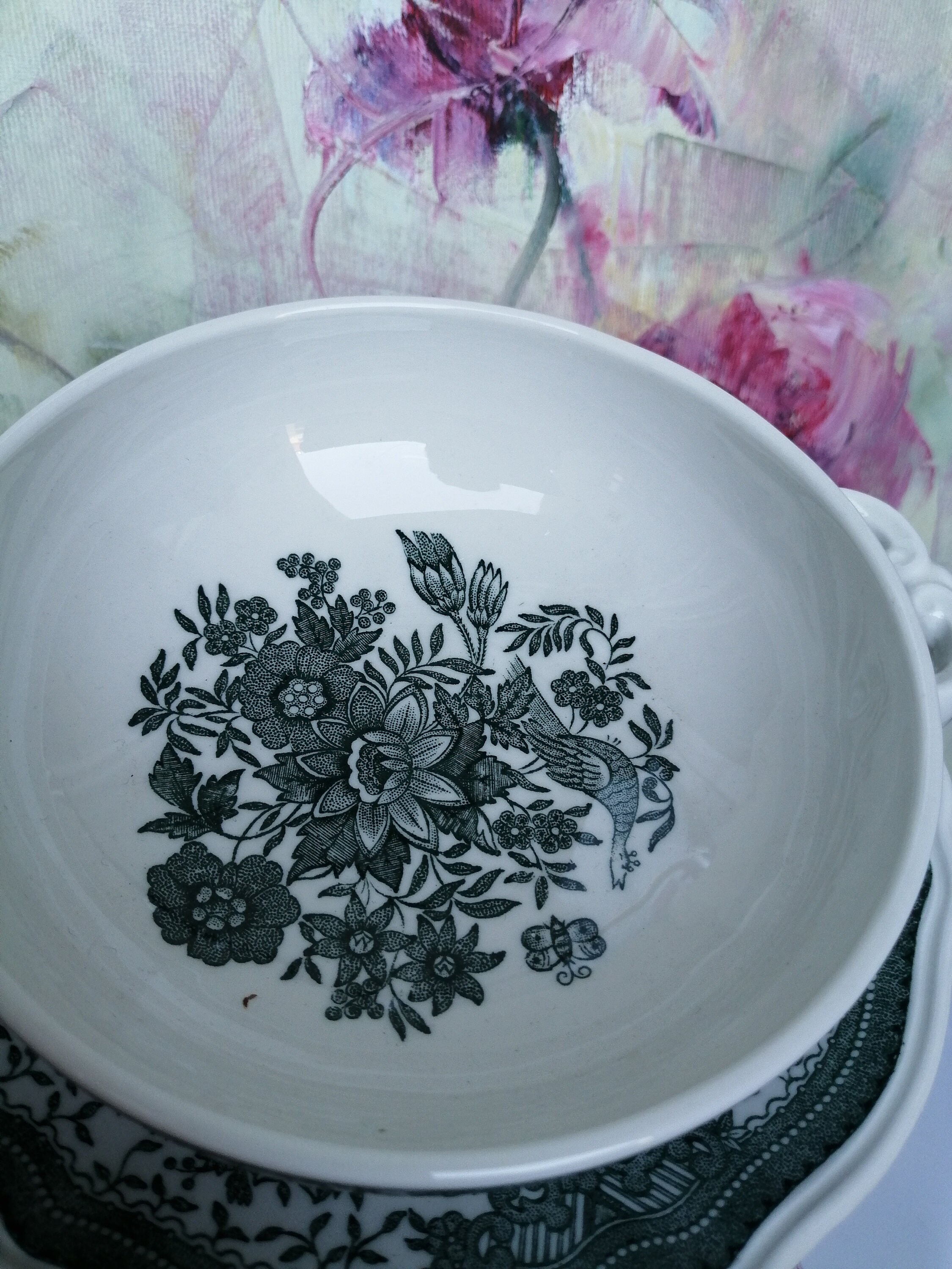 Soup bowl and saucer FASAN GREEN/ Villeroy&Boch Etsy