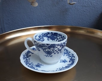 1 Kaffee-Tasse  und 1 Untertase / VALERIA BLAU Villeroy&Boch