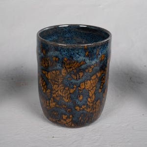 14 oz. Handcrafted Ceramic Tumbler – Ember & Starry Night