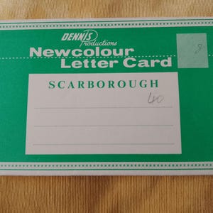 Scarborough Newcolour Letter Card Dennis & Sons Ltd Cartolina postale inutilizzata