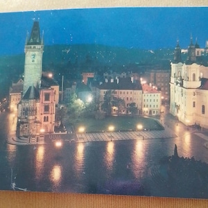 voyagée par carte postale Place de la vieille ville de Prague