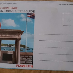 Plymouth Royal Parade John Hinde Carte postale illustrée Letterguide