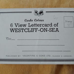 6 Visualizza la cartolina postale della scogliera occidentale su Sea Valentine & Sons Carbo Colour Postcard usata per posta