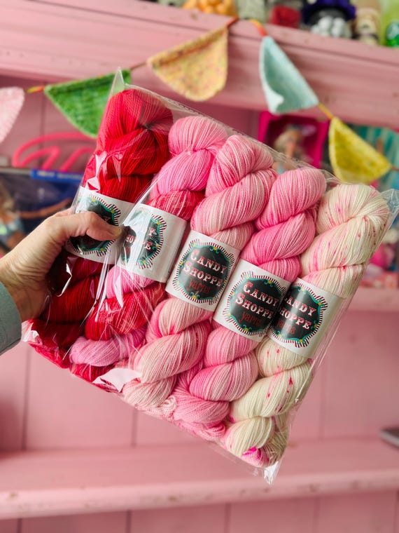 Puppy Love Hand Dyed Yarn - Set of 5 skeins