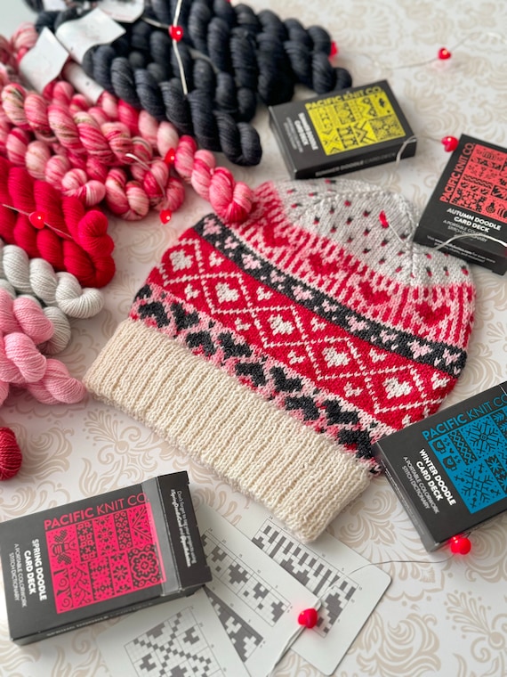 Seasonal Doodle Card Decks for Colorwork Knitting (SALE)
