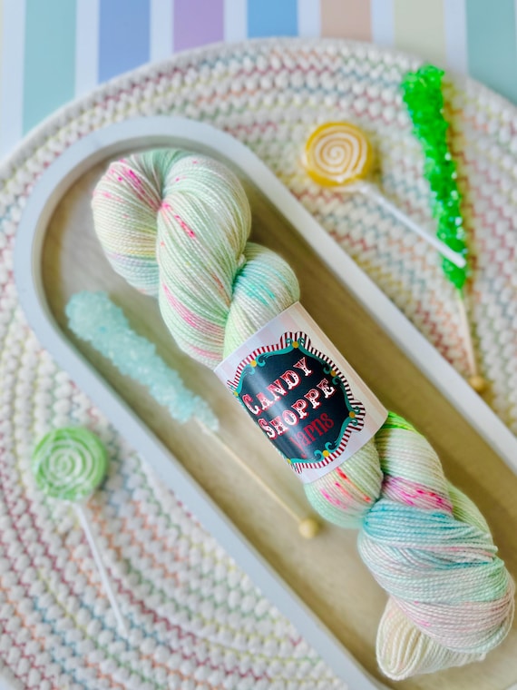 Citrus Drop Delight-Lollipop Lane Collection- Hand Dyed Yarn