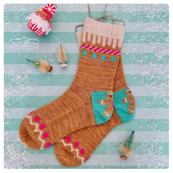 Gingerbread Dreams Sock Knitting Pattern - Digital only
