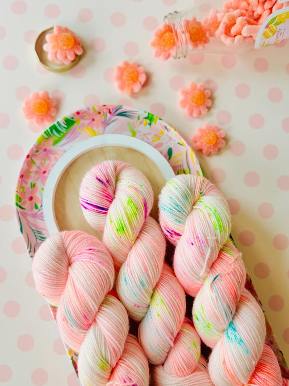 Sugar, Sugar Hand Dyed Yarn- from Pastel Dreams Collection