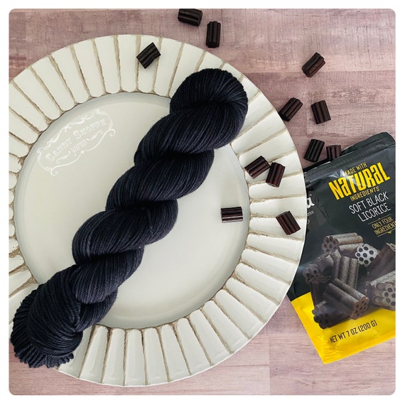 Black Licorice Hand Dyed Yarn