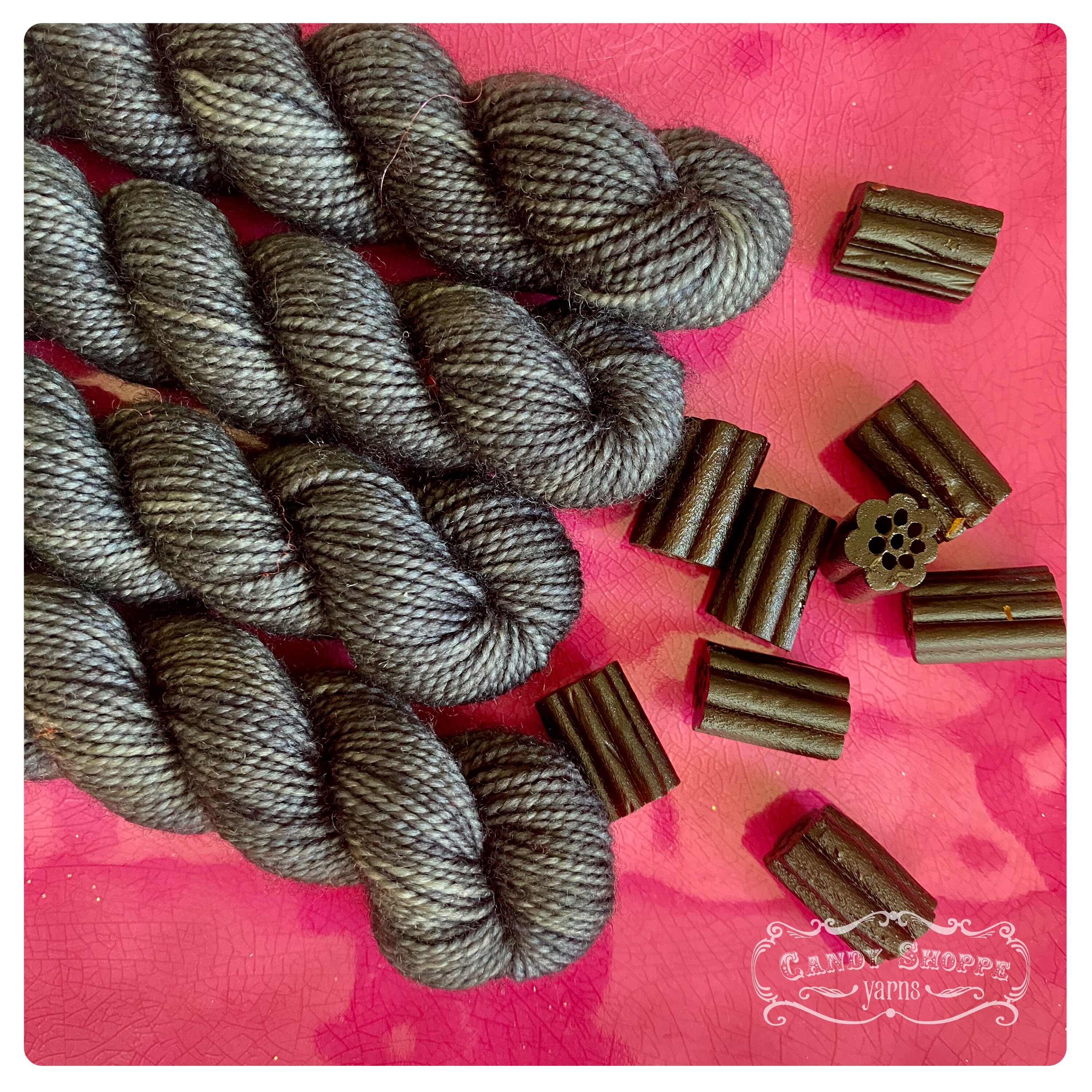 Black Licorice Gumball Mini Skein for Haunted House MKAL
