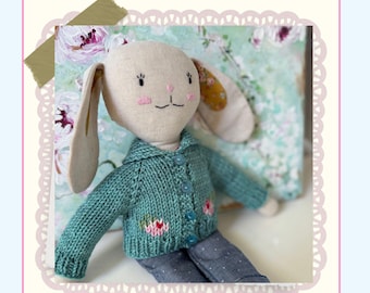 Bunny Bonbon Doll Cardigan Knitting Pattern for Beginners- Digital only