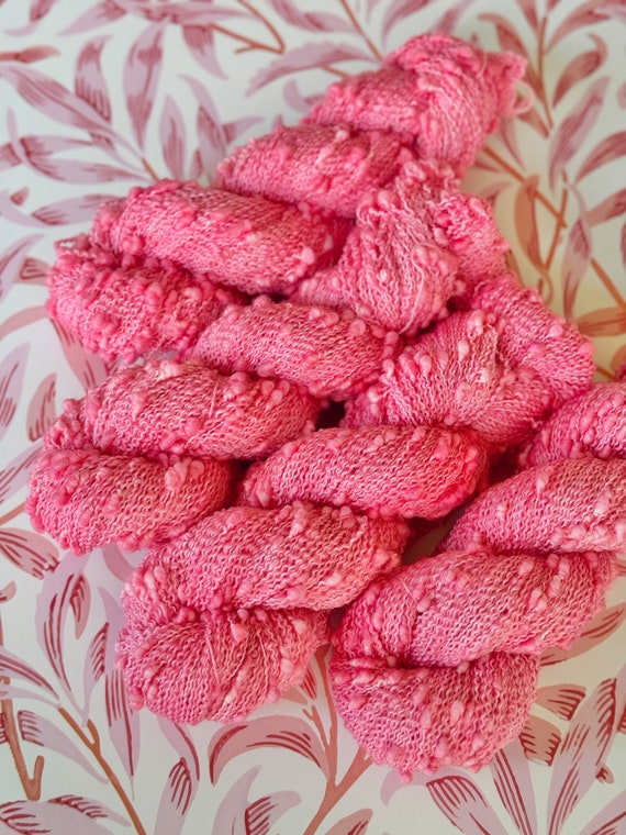 Barbie Pink on Truffle (Boucle) Base -sweater quantity
