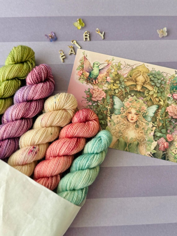 Fairy Forest Mini Skeins and Postcard