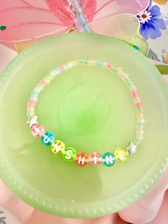 Sunshine Sprinkle Stacks- Stretchy Beaded Bracelet for Layering and Stacking